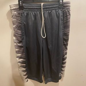 Grey and White basketball shorts size XL